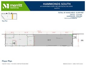 611 Hammonds Ferry Rd, Linthicum, MD à louer Plan d’étage– Image 1 sur 1