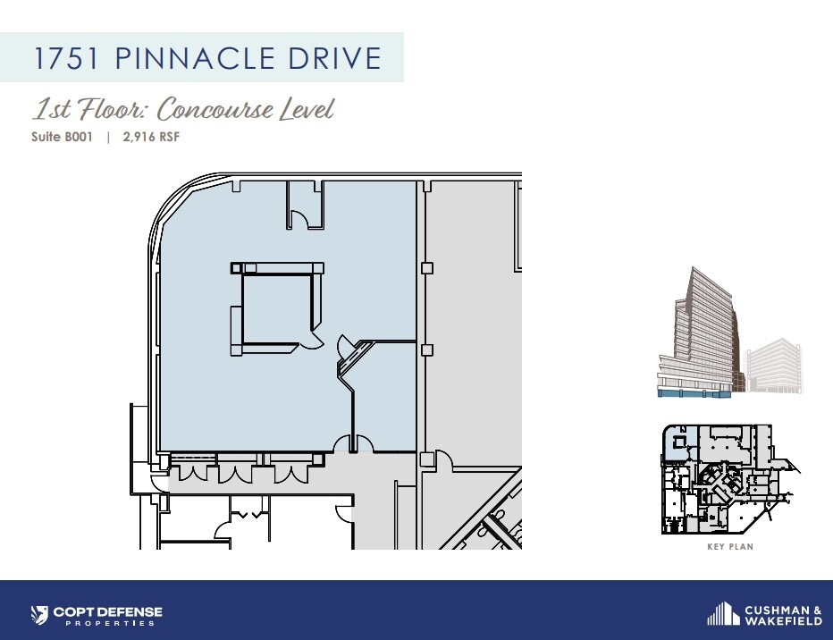 1751 Pinnacle Dr, McLean, VA à louer Plan d’étage– Image 1 sur 1