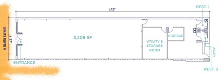 1611-1617 N Damen Ave, Chicago, IL à louer Plan d’étage– Image 2 sur 2