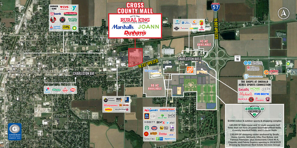700 Broadway Ave E, Mattoon, IL à vendre - Aérien – Image 3 sur 4