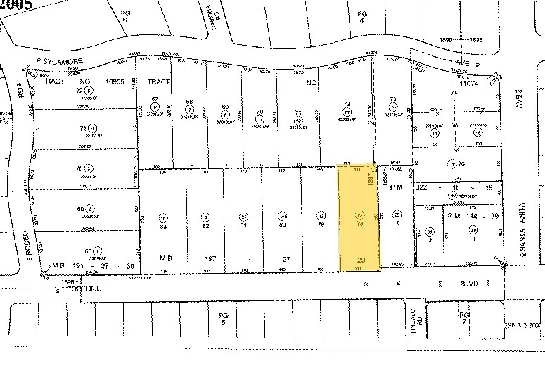 21 W Foothill Blvd, Arcadia, CA à louer - Plan cadastral – Image 1 sur 2