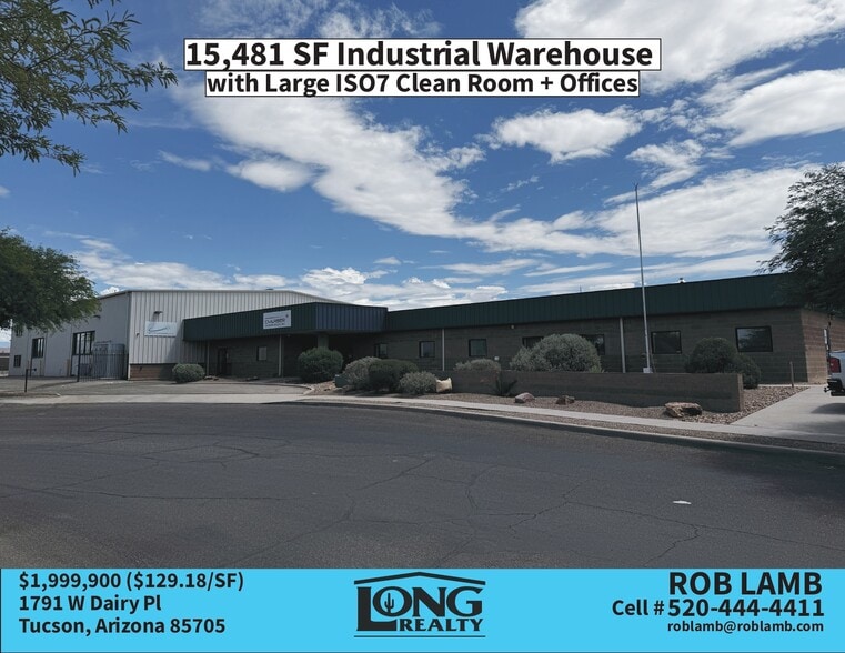 1791 W Dairy Pl, Tucson, AZ à vendre - Photo de l’immeuble – Image 1 sur 19