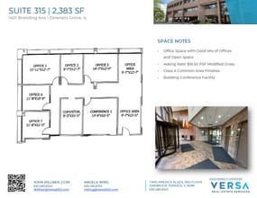 1401 Branding Ave, Downers Grove, IL à louer Plan d’étage– Image 1 sur 2