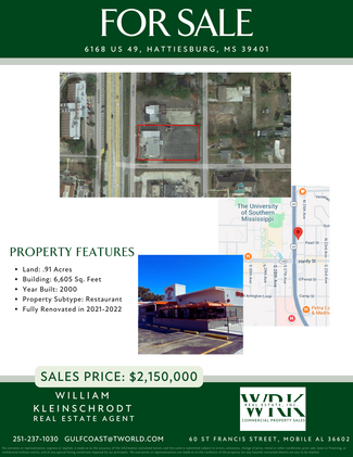 Plus de détails pour 6168 US 49, Hattiesburg, MS - Local commercial à vendre