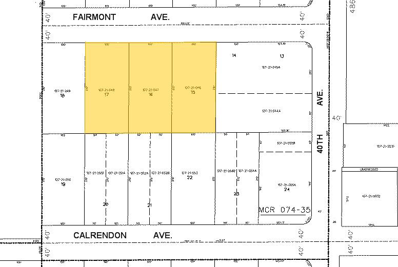 4035-4075 W Fairmount Ave, Phoenix, AZ à louer - Plan cadastral – Image 2 sur 4