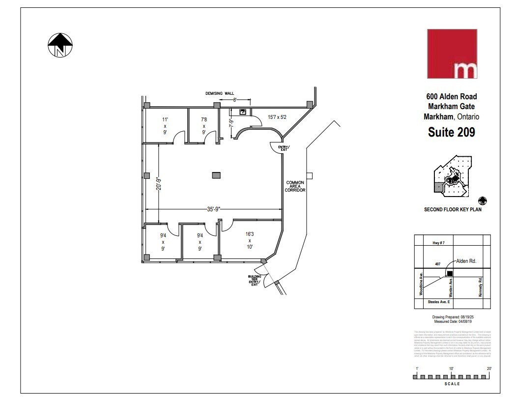 600 Alden Rd, Markham, ON à louer Plan d’étage– Image 1 sur 1
