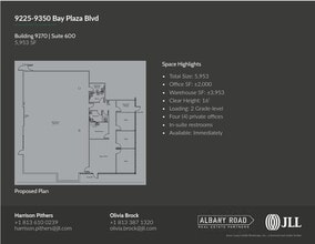 9280 Bay Plaza Blvd, Tampa, FL à louer Plan d’étage– Image 1 sur 1