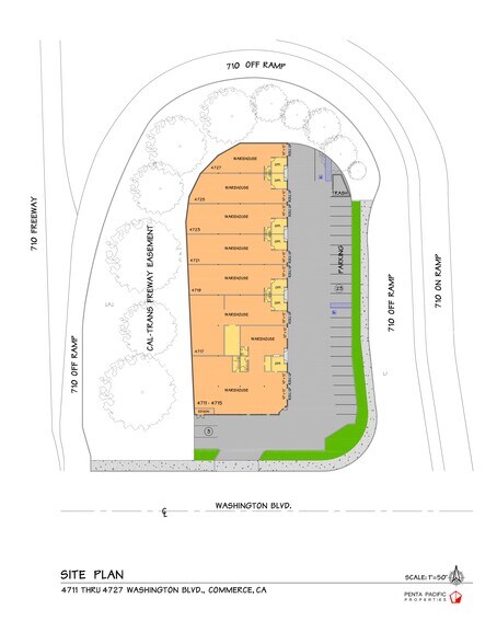4711-4727 E Washington Blvd, Commerce, CA à louer - Plan de site – Image 1 sur 9