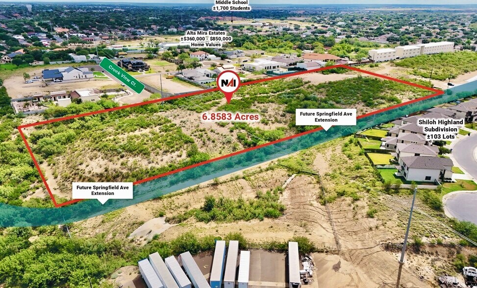 0000 Springfield Ave, Laredo, TX à vendre - Aérien – Image 3 sur 9