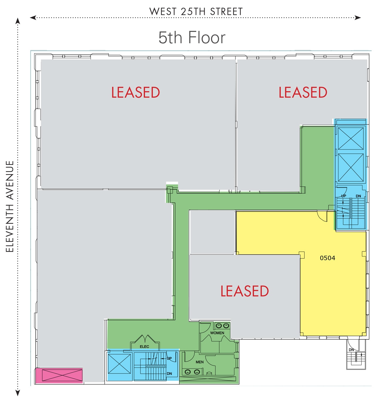 210 Eleventh Ave, New York, NY à louer Plan d’étage– Image 1 sur 1