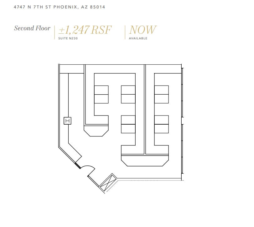 4745 N 7th St, Phoenix, AZ à louer Plan d’étage– Image 1 sur 1