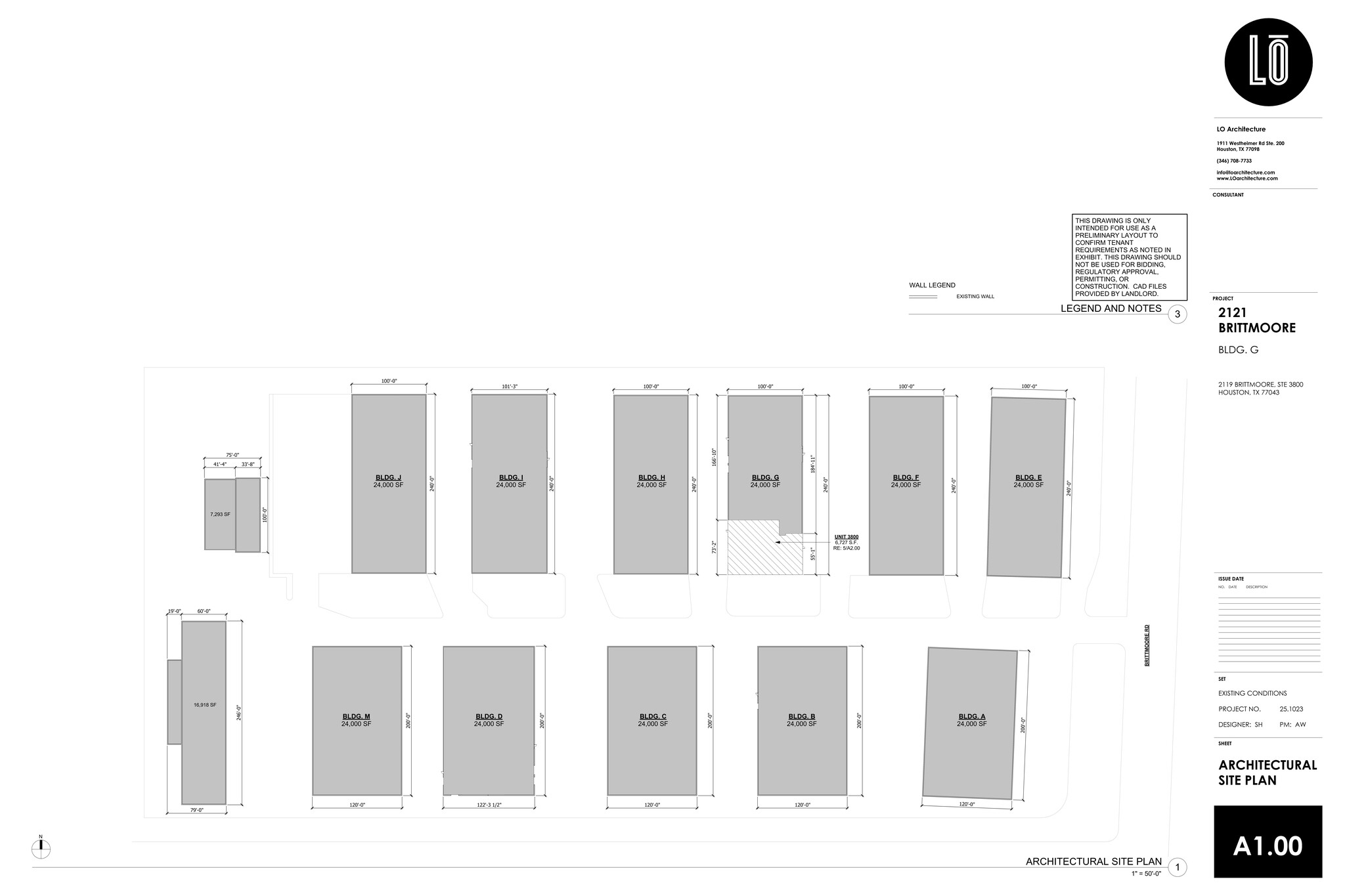 2121 Brittmoore Rd, Houston, TX à louer Plan de site– Image 1 sur 1