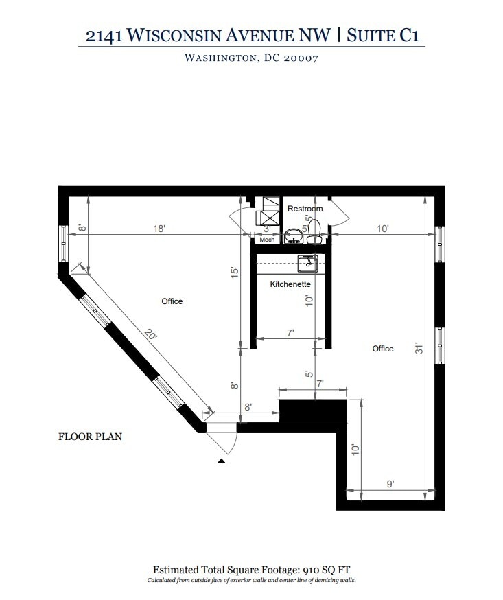 2141 Wisconsin Ave NW, Washington, DC à louer Plan d’étage– Image 1 sur 1