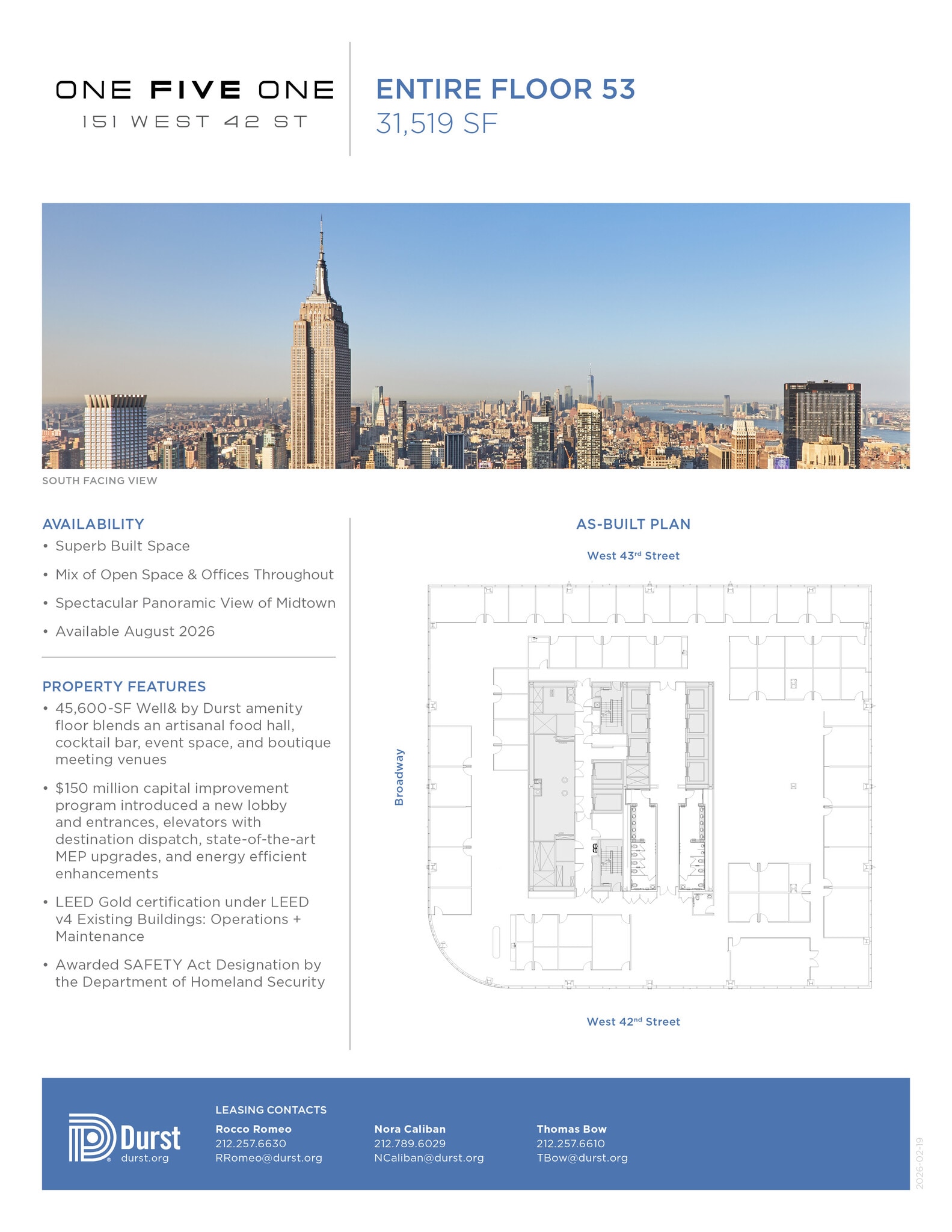 151 W 42nd St, New York, NY à louer Photo intérieure– Image 1 sur 1