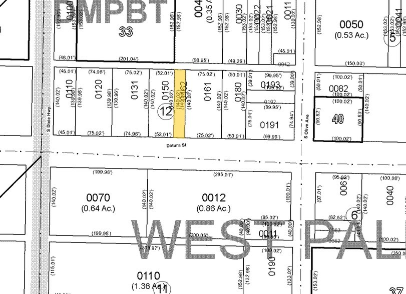 321 Datura St, West Palm Beach, FL à louer - Plan cadastral – Image 3 sur 13