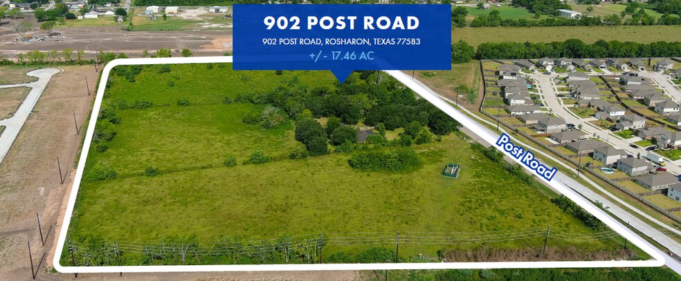 902 Post St, Rosharon, TX à vendre - Aérien – Image 2 sur 3