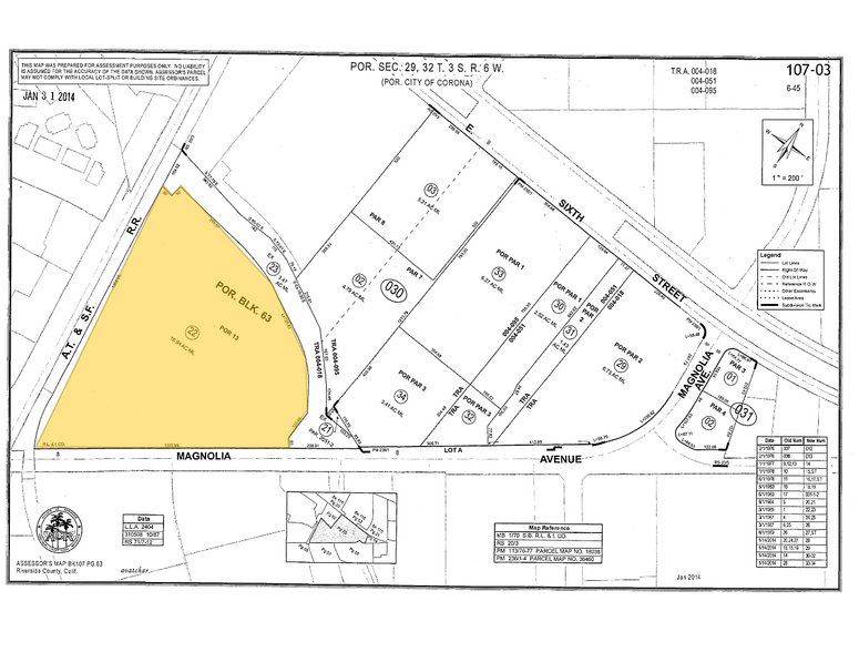 1375 Magnolia Ave, Corona, CA à vendre - Plan cadastral – Image 2 sur 2