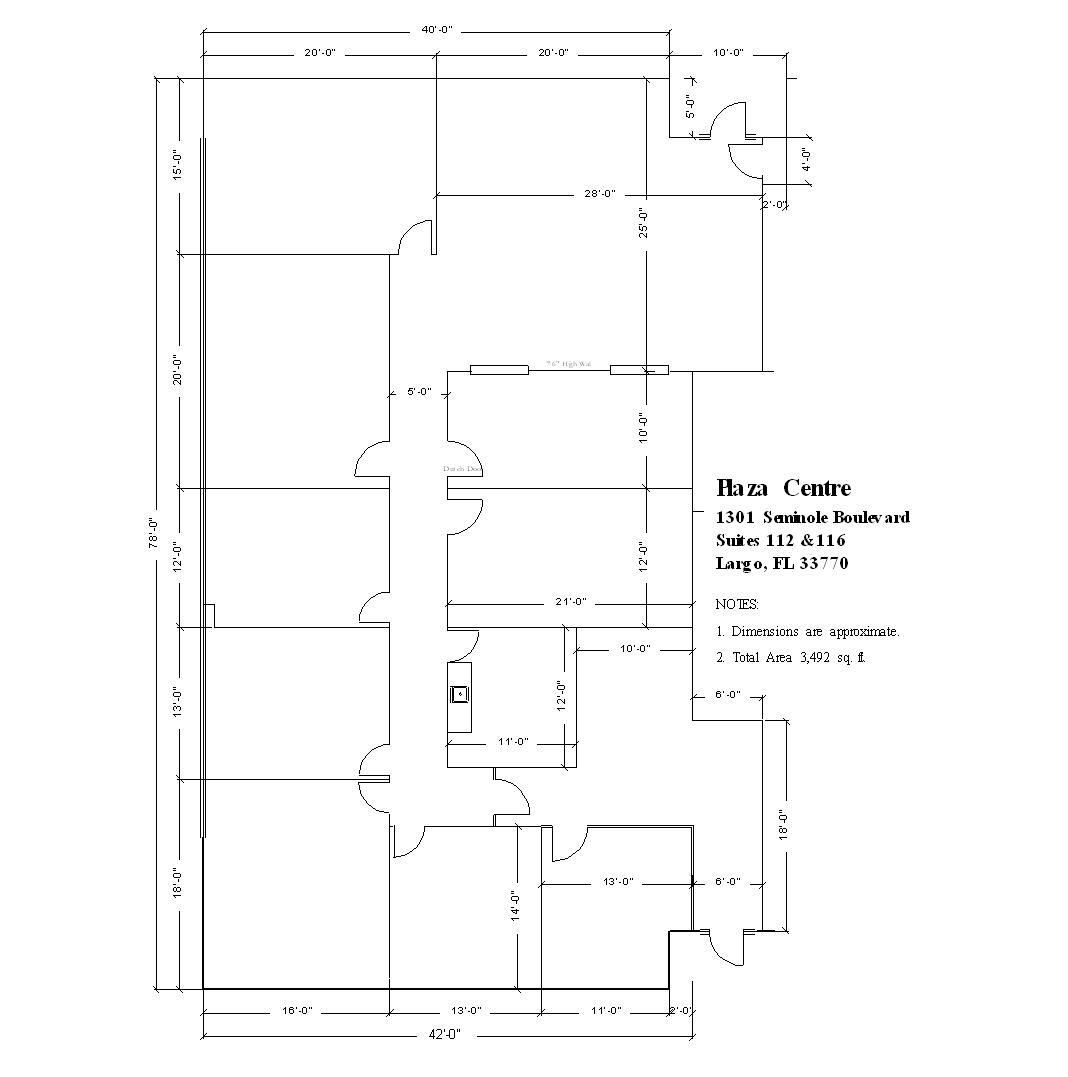 1301 Seminole Blvd, Largo, FL à louer Plan d’étage– Image 1 sur 12