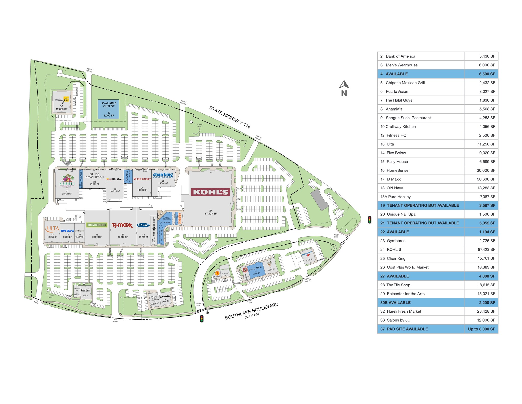 2900-3100 Southlake Blvd, Southlake, TX à louer Plan de site– Image 1 sur 8