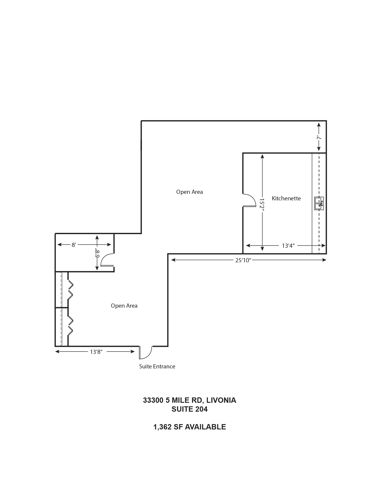 33300 5 Mile Rd, Livonia, MI à louer Plan d’étage– Image 1 sur 1