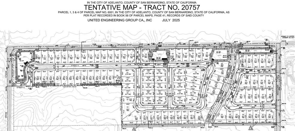 Villa St, Adelanto, CA à vendre - Plan cadastral – Image 2 sur 2
