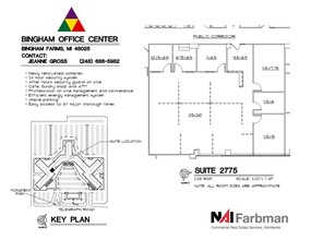 30600-30700 - 30800 Telegraph Rd, Bingham Farms, MI à louer Plan d’étage– Image 1 sur 1