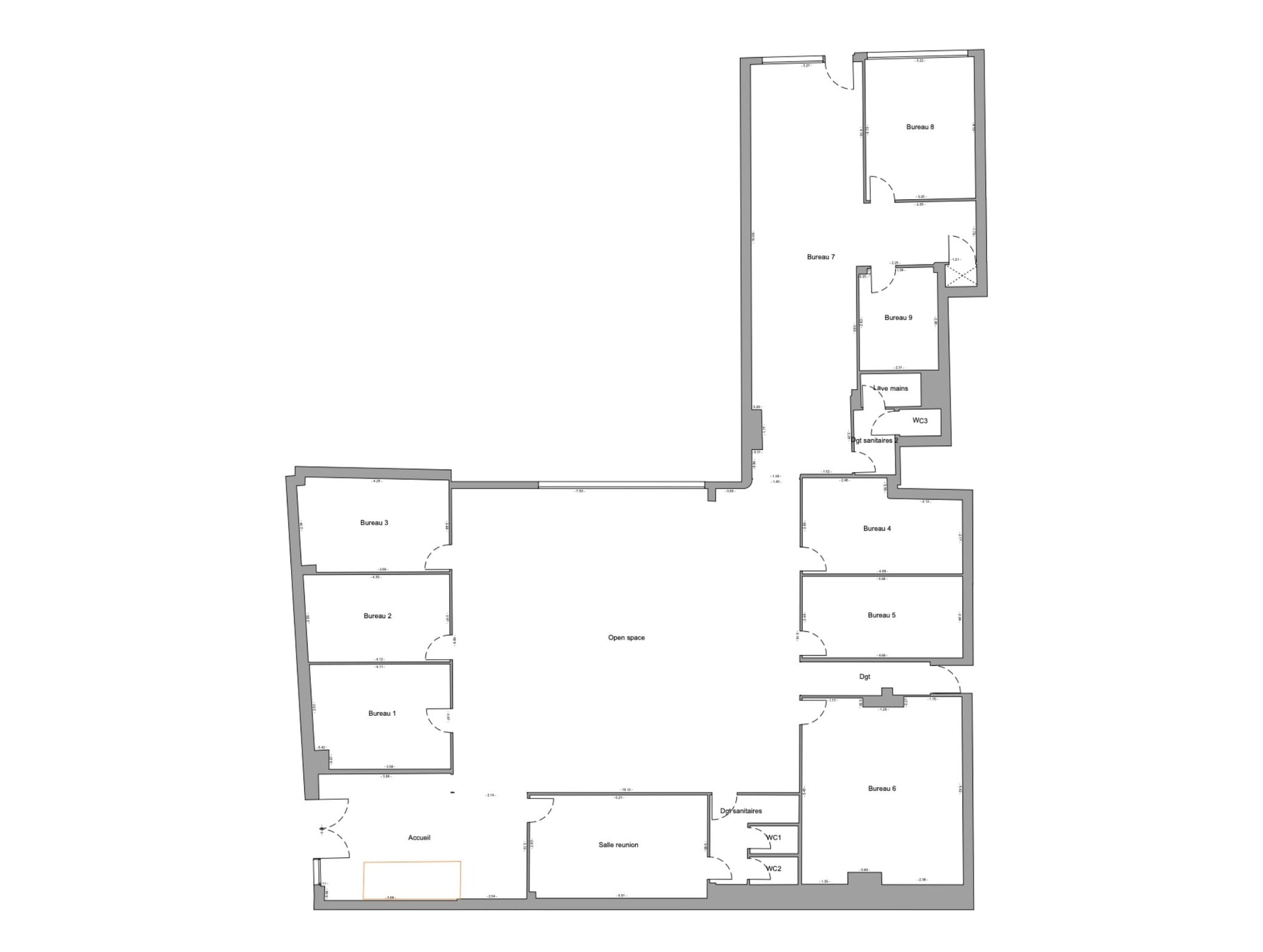 21 Rue De La Félicité, Paris à louer Plan d’étage– Image 1 sur 10