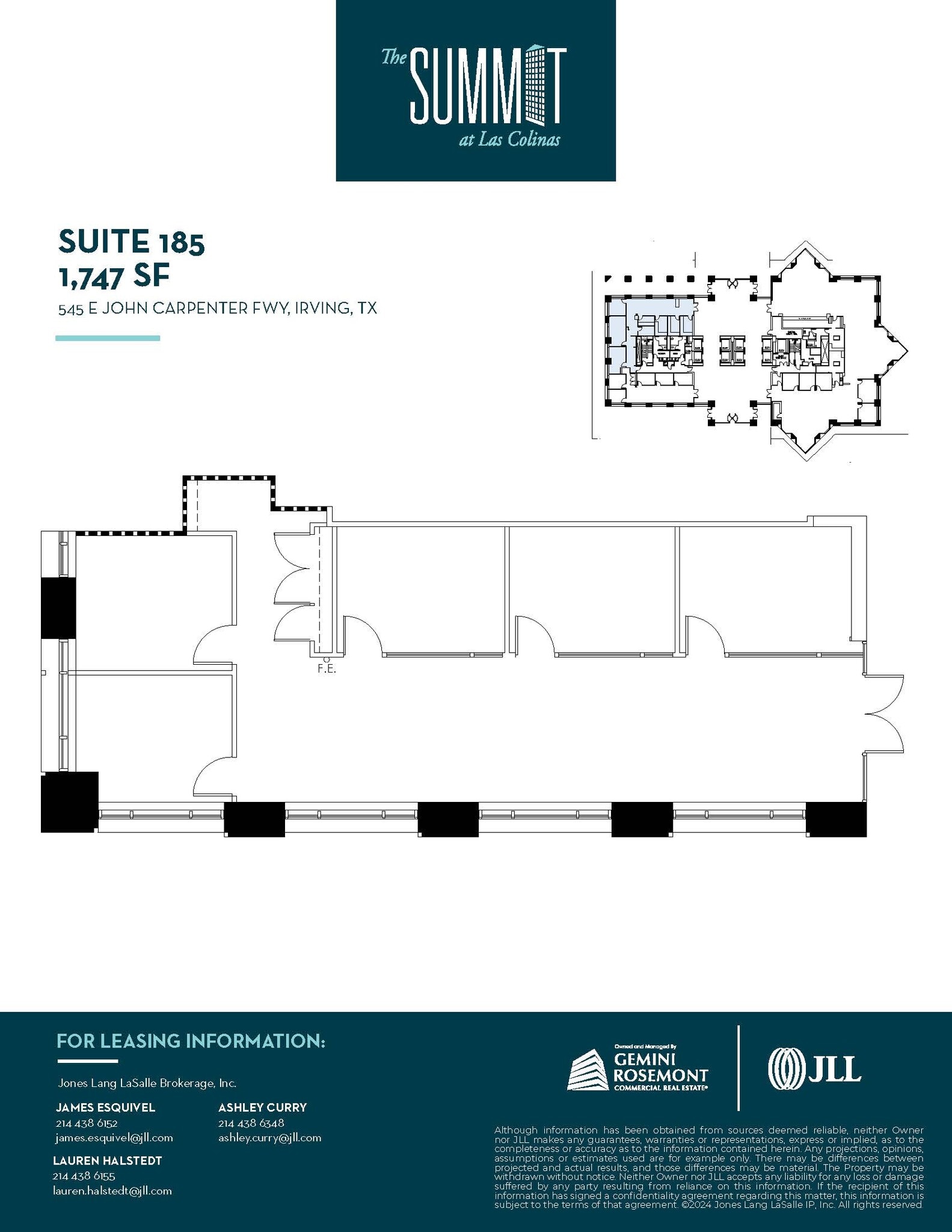 545 E John Carpenter Fwy, Irving, TX à louer Plan d’étage– Image 1 sur 1