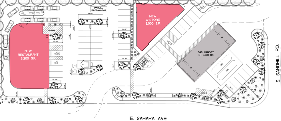Sahara Ave & Sandhill Rd NWC, Las Vegas, NV à louer - Plan de site – Image 2 sur 6