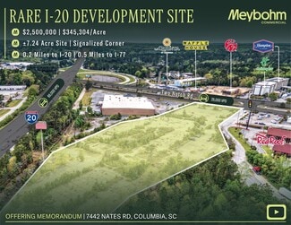 Plus de détails pour 7442 Nates Rd, Columbia, SC - Terrain à vendre