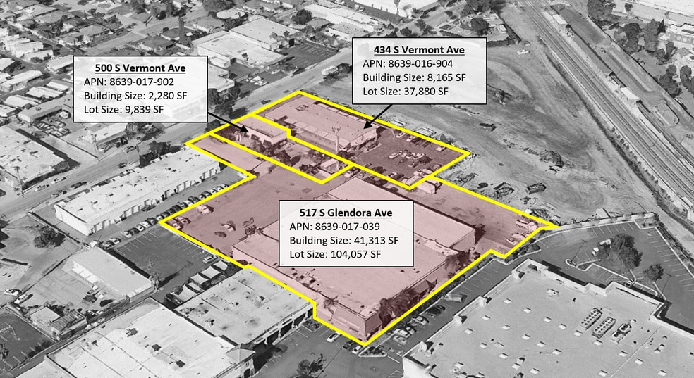 Glendora Large Scale TOD Opportunity portefeuille de 3 biens à vendre sur LoopNet.fr - Aérien – Image 1 sur 9
