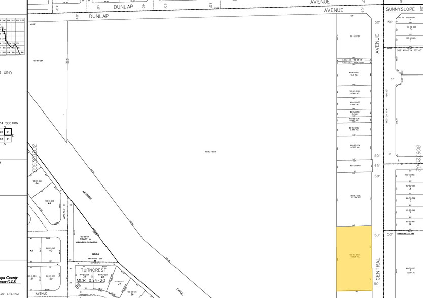 8828 N Central Ave, Phoenix, AZ à louer - Plan cadastral – Image 3 sur 8