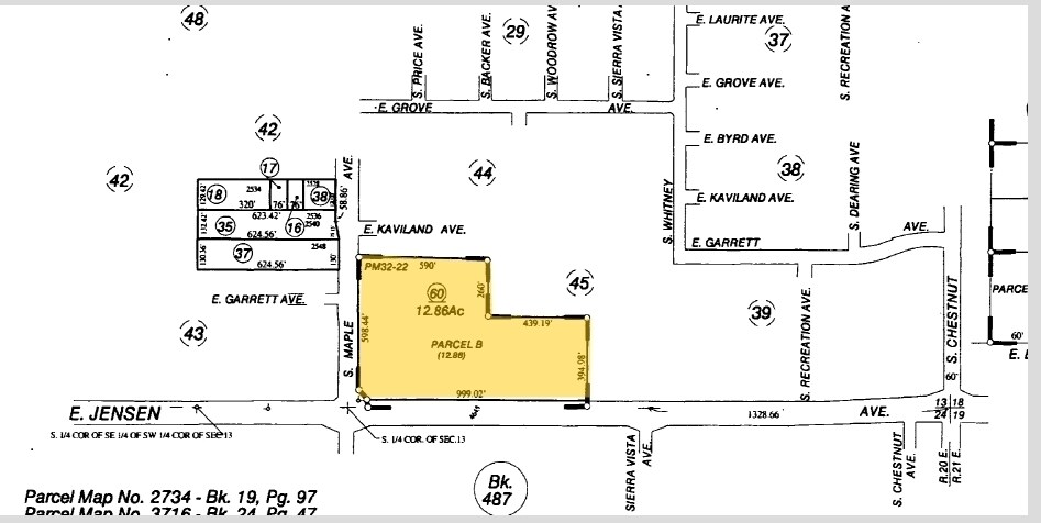 E Jensen and S Maple Ave, Fresno, CA à louer - Plan cadastral – Image 2 sur 2