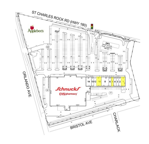 9000-9070 St. Charles Rock Rd, Saint John, MO à louer - Plan de site – Image 2 sur 2