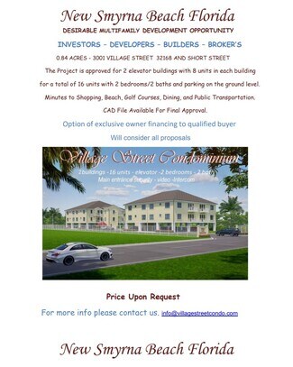 Plus de détails pour 3001 Village St, New Smyrna Beach, FL - Terrain à vendre