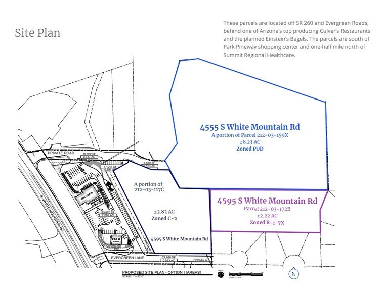 4555-4595 S White Mountain Rd, Show Low, AZ à vendre - Plan de site – Image 2 sur 2