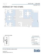 1901 Avenue of the Stars, Los Angeles, CA à louer Plan d’étage– Image 2 sur 2