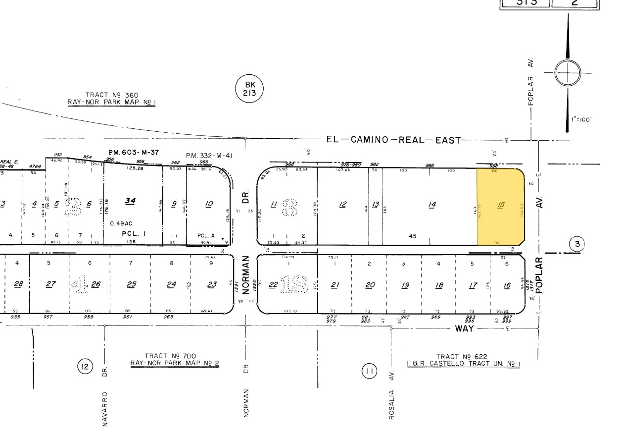 998 E El Camino Real, Sunnyvale, CA à vendre Plan cadastral– Image 1 sur 2