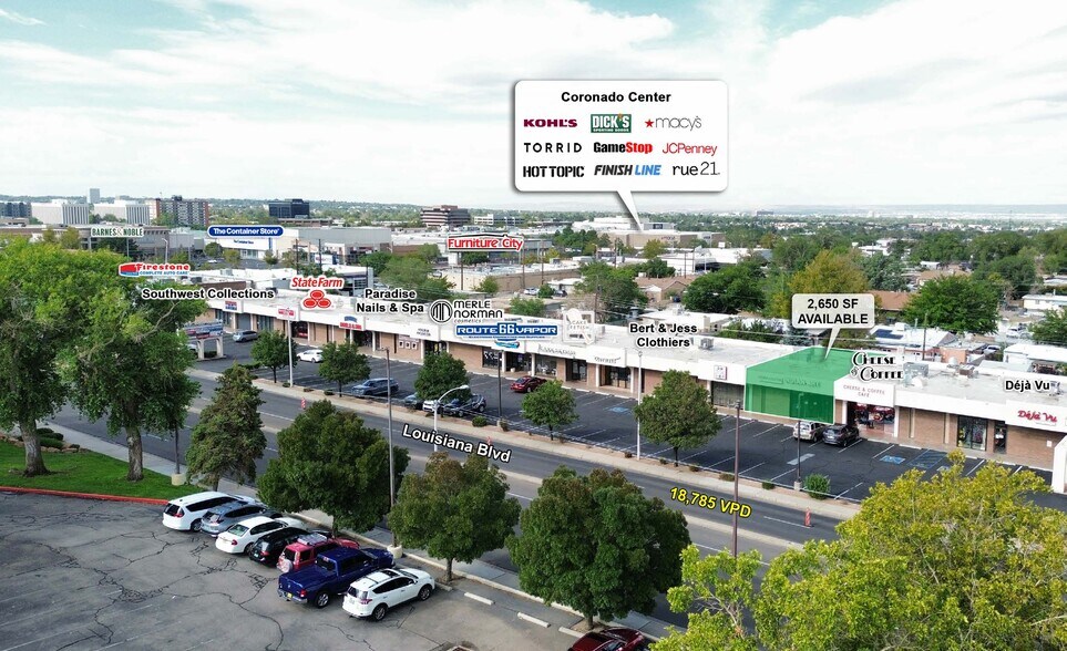 2633-2685 Louisiana Blvd NE, Albuquerque, NM à louer - Photo de l’immeuble – Image 2 sur 9