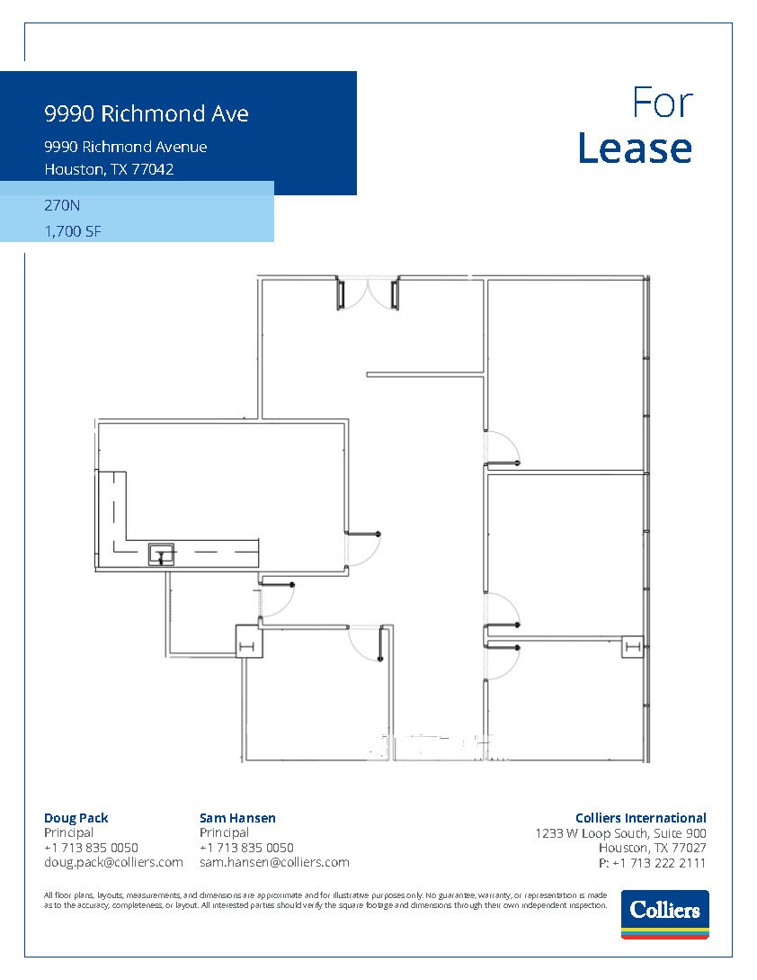 9990 Richmond Ave, Houston, TX à louer Plan d’étage– Image 1 sur 1