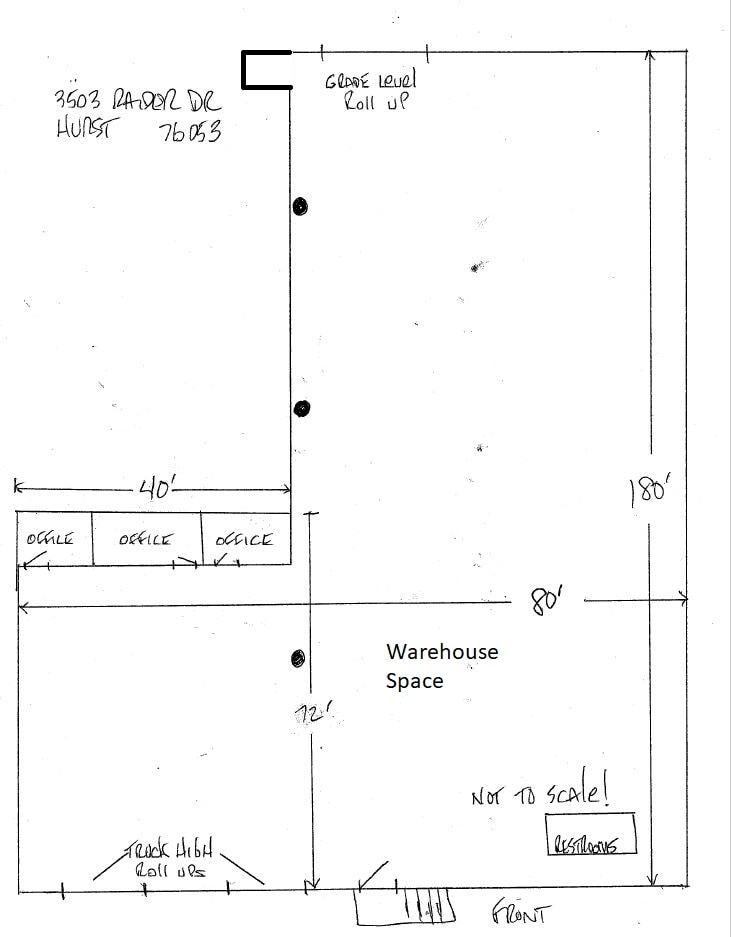 3501-3507 S Raider Dr, Hurst, TX à louer Plan d’étage– Image 1 sur 1