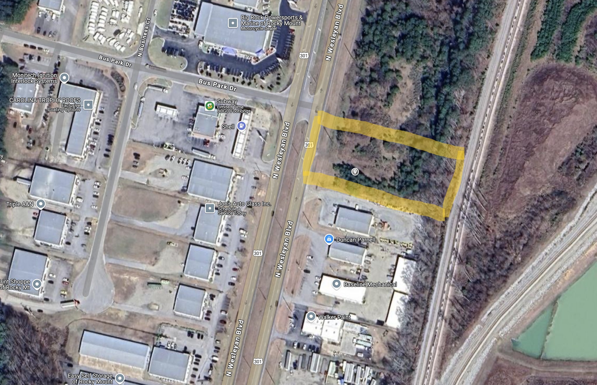 North Wesleyan Blvd, Rocky Mount, NC à vendre Aérien– Image 1 sur 2
