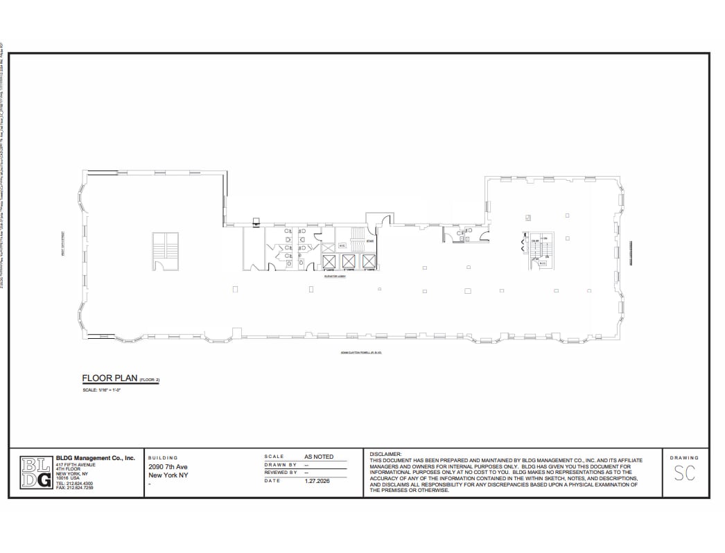 2090 Seventh Ave, New York, NY à louer Plan d’étage– Image 1 sur 1