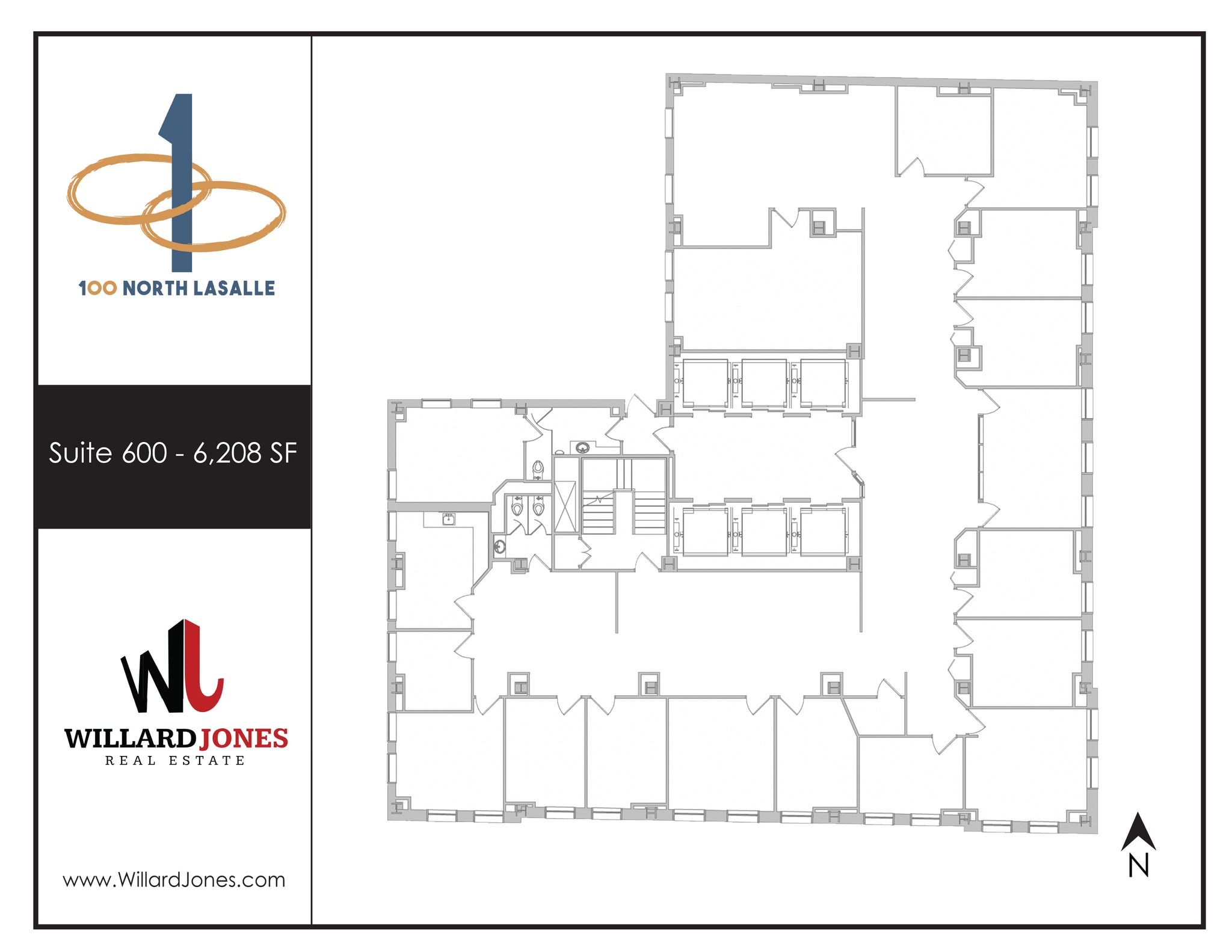 100 N LaSalle St, Chicago, IL à louer Plan d’étage– Image 1 sur 1
