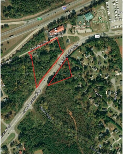 000 Hwy 124 & Zion Church Rd, Braselton, GA à vendre - Aérien – Image 3 sur 4