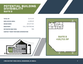 1786 Whitney Mesa Dr, Henderson, NV à louer Plan d’étage– Image 1 sur 1