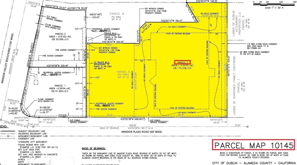 7153-7177 Amador Plaza Rd, Dublin, CA à louer - Plan cadastral – Image 2 sur 5