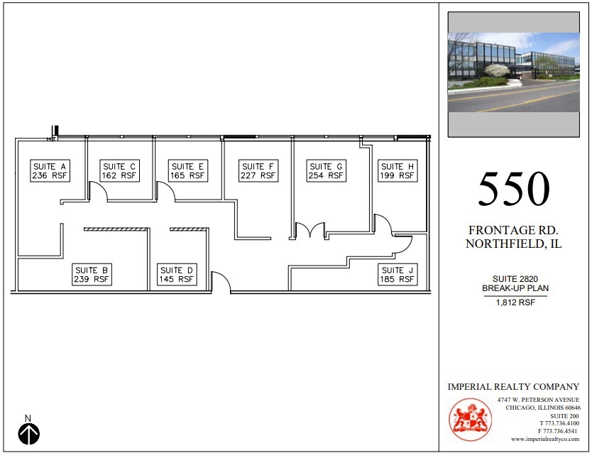 540-550 W Frontage Rd, Northfield, IL à louer Plan d’étage– Image 1 sur 6