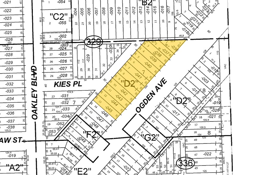 2240 W Ogden Ave, Chicago, IL à louer - Plan cadastral – Image 2 sur 7