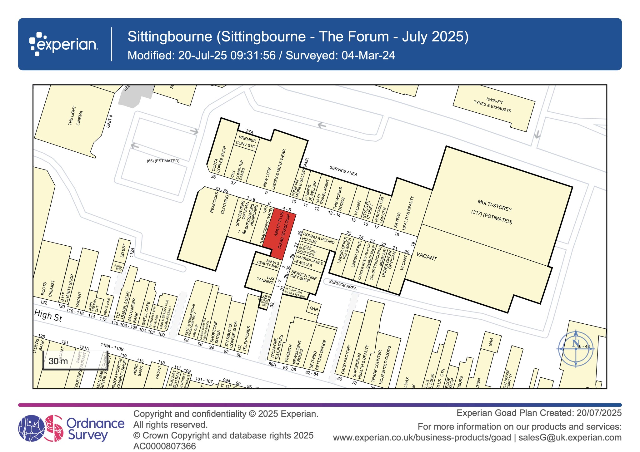 High St, Sittingbourne à louer Plan de site– Image 1 sur 2